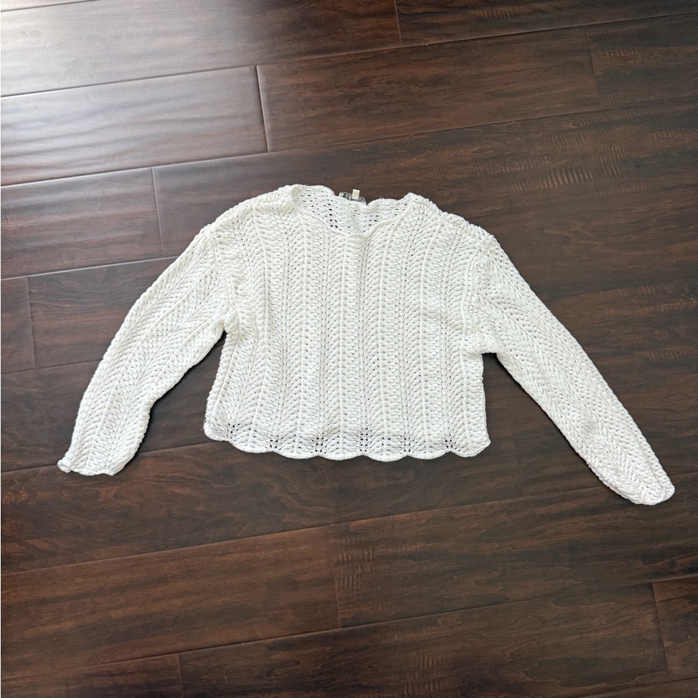 Z Supply White Knit Sweater Top